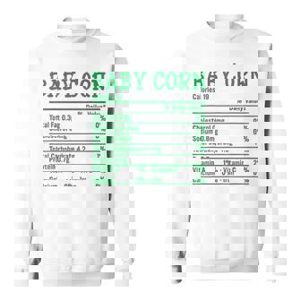 Thanksgiving Christmas Food Facts Baby Corn Nutrition Sweatshirt - Monsterry