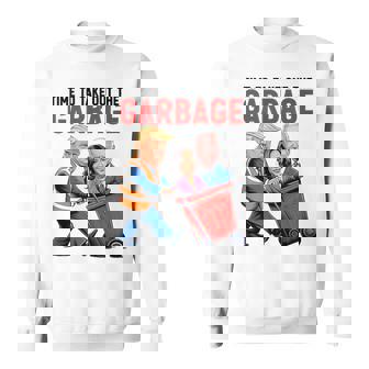 Time To Take Out Garbage Trump Garbage Trash Truck Sweatshirt | Mazezy