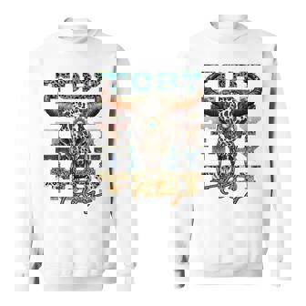 Toby Distressed Name Pride Toby Bull-Skull And Leopard 80S Sweatshirt | Seseable UK