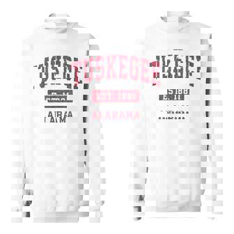 Tuskegee Alabama Al Vintage Athletic Red Sports Sweatshirt | Mazezy