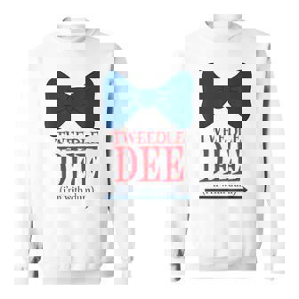 Tweedle Dee I'm With Dum Lazy Couple Halloween Costumes Sweatshirt - Seseable
