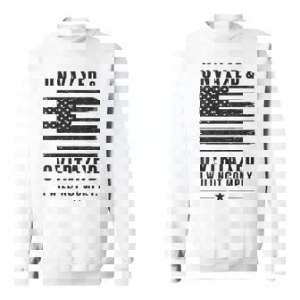 Unvaxxed And Overtaxed I Will Not Comply Sweatshirt - Monsterry