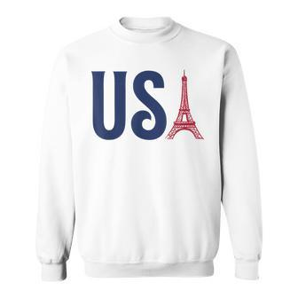 Usa Eiffel Tower Team Souvenir 2024 France Paris Holiday Sweatshirt - Monsterry AU