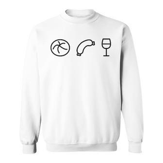 Weck Worscht Woi X Brötchen Wurst Wein Pfalz Mainz Hessen Sweatshirt - Geschenkecke