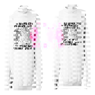 On Wednesday We Wear Cute Pink Ghost Halloween Sweatshirt - Thegiftio