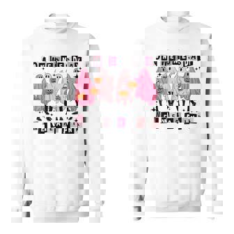 On Wednesday We Wear Cute Pink Ghost Halloween Sweatshirt - Seseable