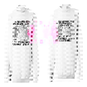 On Wednesday We Wear Cute Pink Ghost Halloween Sweatshirt - Thegiftio