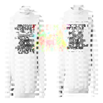 Western Leopard Peppermint Season Coffee Cups Christmas Sweatshirt - Monsterry
