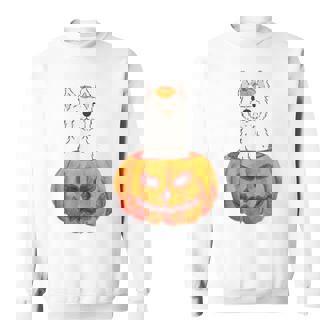 Westie Pumpkin West Highland White Terrier Dog Halloween Sweatshirt | Seseable UK