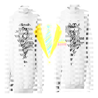Yellow Bob Halloween Costume Zombie Tuxedo Suit Tux Sweatshirt - Thegiftio UK