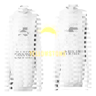 Yellowstone National Park Vintage Wild Bear Sunset Sweatshirt - Thegiftio UK