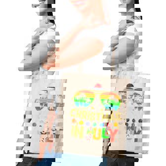 Santa Claus Sunglasses Beach Christmas In July Kid Tote Bag - Monsterry