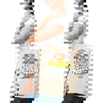 Azores Portugal Island Vacation Palm Trees Retro Beach Tote Bag - Monsterry