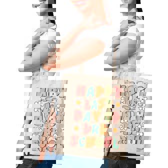 Happy Last Day Of Preschool Cute Groovy Prek Teacher Student Tote Bag - Monsterry