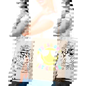 Peace Out 1St Grade Retro Smile Last Day Of School 2024 Tote Bag - Monsterry