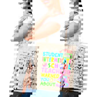 Student That Intermediate School Teacher Warned Cute Unicorn Tote Bag - Monsterry