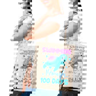 Swimming Through 100 Days Cute Turtle 100Th Day Of School Tote Bag - Monsterry