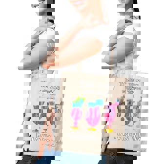 Time Flies When You're Having Rum Beach Vacation Drink Tote Bag - Monsterry