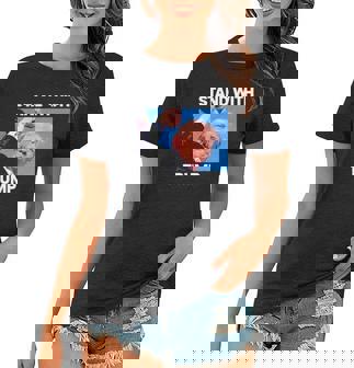 Stand With Trump Fight Gun Shot Fired Rally Shooting Women T-shirt | Mazezy