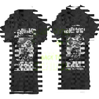 Back To School Game Over First Day Of School Gamer Youth T-shirt - Monsterry