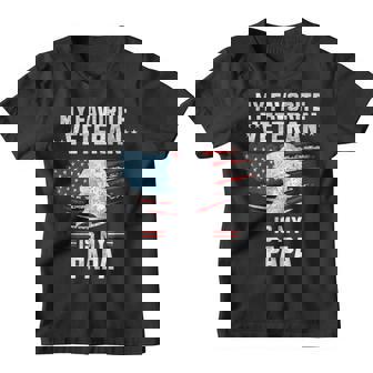 My Favorite Veteran Is My Papa Kids Veterans Day Youth T-shirt - Monsterry