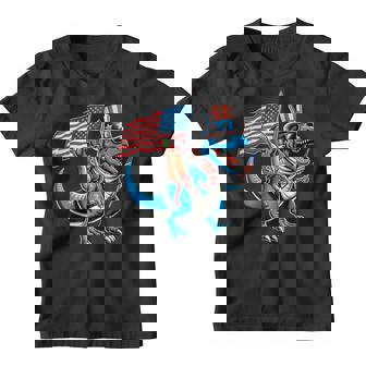 Hotdog Trex Dinosaur 4Th Of July Amerisaurus Toddler Boy Kid Youth T-shirt - Monsterry