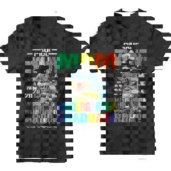 Proud Mom Of A 2024 Kindergarten Graduate Dinosaur Youth T-shirt - Monsterry