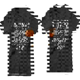 Pumpkin Spice And Homeschool Life Autumn Back To Homeschool Youth T-shirt - Monsterry