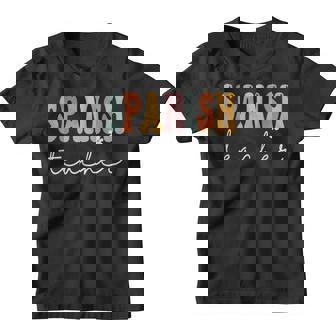 Spanish Teacher Groovy Appreciation Day Back To School Youth T-shirt - Monsterry