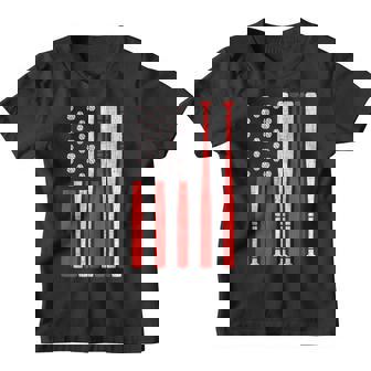 Vintage American Flag Baseball Dad Men Boy Kids 4Th Of July Youth T-shirt - Monsterry