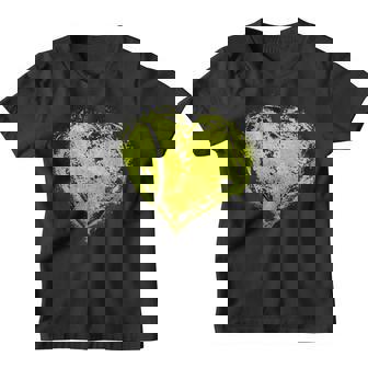 Vintage Tennis Ball Heart Valentines Day Boys Girls Kid Youth T-shirt - Monsterry