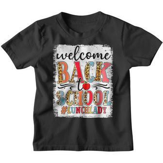 Welcome Back To School Lunch Lady Leopard 1St Day Of School Youth T-shirt - Monsterry