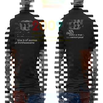15 Años De Edad Divertido Hijo Y Niño 2009 15º Cumpleaños De 15 Años Camiseta Hombre Estampado Espalda - Regaloses
