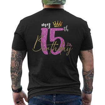 15 Cumpleaños Niña Regalos 15 Años Princesa Corona Niños Camiseta Hombre Estampado Espalda - Regaloses