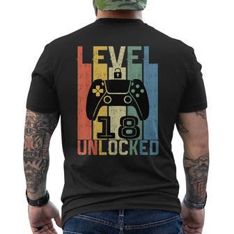 18 Ans Anniversaire Jeuidéo Level 18 Unlocked T-shirt imprimé au dos - Cadeauxyz