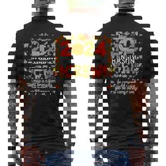 2024 Thanksgiving Crew – Celebrating Family Quirks Men's Back Print T-Shirt - Monsterry