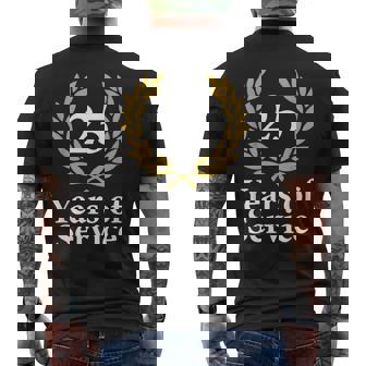 25 Años De Servicio Divertido 25 Aniversario De Trabajo Camiseta Hombre Estampado Espalda - Regaloses