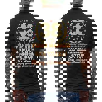 38 Years Married Happy 38Th Wedding Anniversary Couple Ring Men's T-shirt Back Print - Monsterry