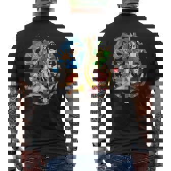 4 Benders Into 4 Quadrants Of A Circle Men's T-shirt Back Print - Thegiftio