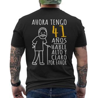 41 Cumpleaños Ahora Tengo 41 Años Divertido Aniversario Camiseta Hombre Estampado Espalda - Regaloses