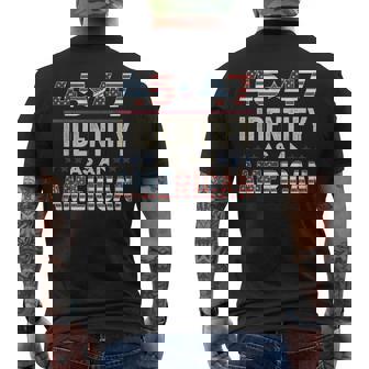 45 47 I Identify As An American Trump President 2024 Men's T-shirt Back Print | Seseable UK