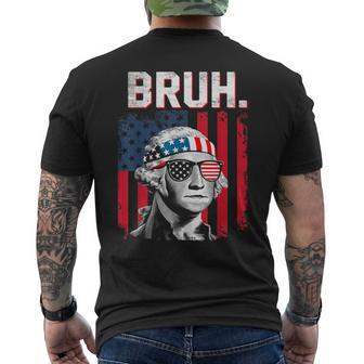 4Th Of July 2024 George Washington Bruh Men's T-shirt Back Print - Monsterry