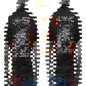 4Th Of July Drinking Beer Patriot Four Score And 7 Beers Ago Men's T-shirt Back Print - Monsterry