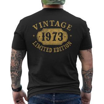 51 Years Old 51St Birthday Anniversary Best Limited 1973 Men's T-shirt Back Print - Monsterry