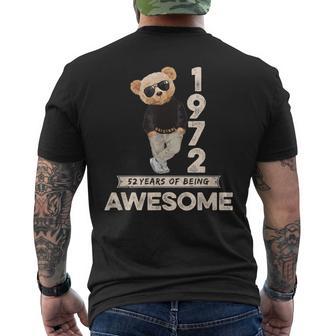 52 Geburtstag Herren Damen 1972 Original Awesome Teddybär T-Shirt mit Rückendruck - Seseable