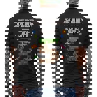 5Th Birthday 5 Years Old Video Gamer Pixel Birthday Boys Men's T-shirt Back Print | Seseable UK