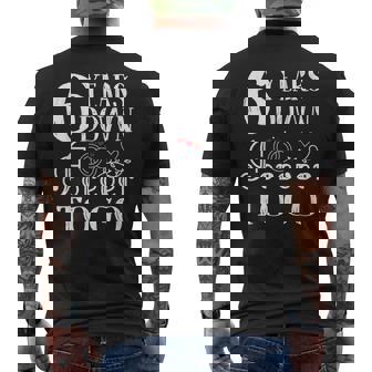 6 Years Down Forever To Go Couple 6Th Wedding Anniversary Men's T-shirt Back Print - Monsterry