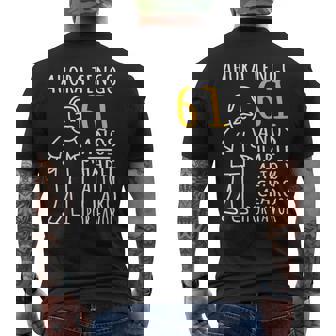 61 Cumpleaños Ahora Tengo 61 Años Divertido Aniversario Camiseta Hombre Estampado Espalda - Regaloses