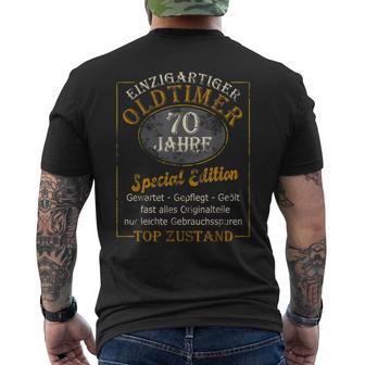 70Th Birthday Man Uniqueintage Car 70S T-Shirt mit Rückendruck - Geschenkecke