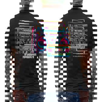 80S 90S 1980S Boombox Stereo Fashion Eighties Retro Theme Men's T-shirt Back Print - Thegiftio UK